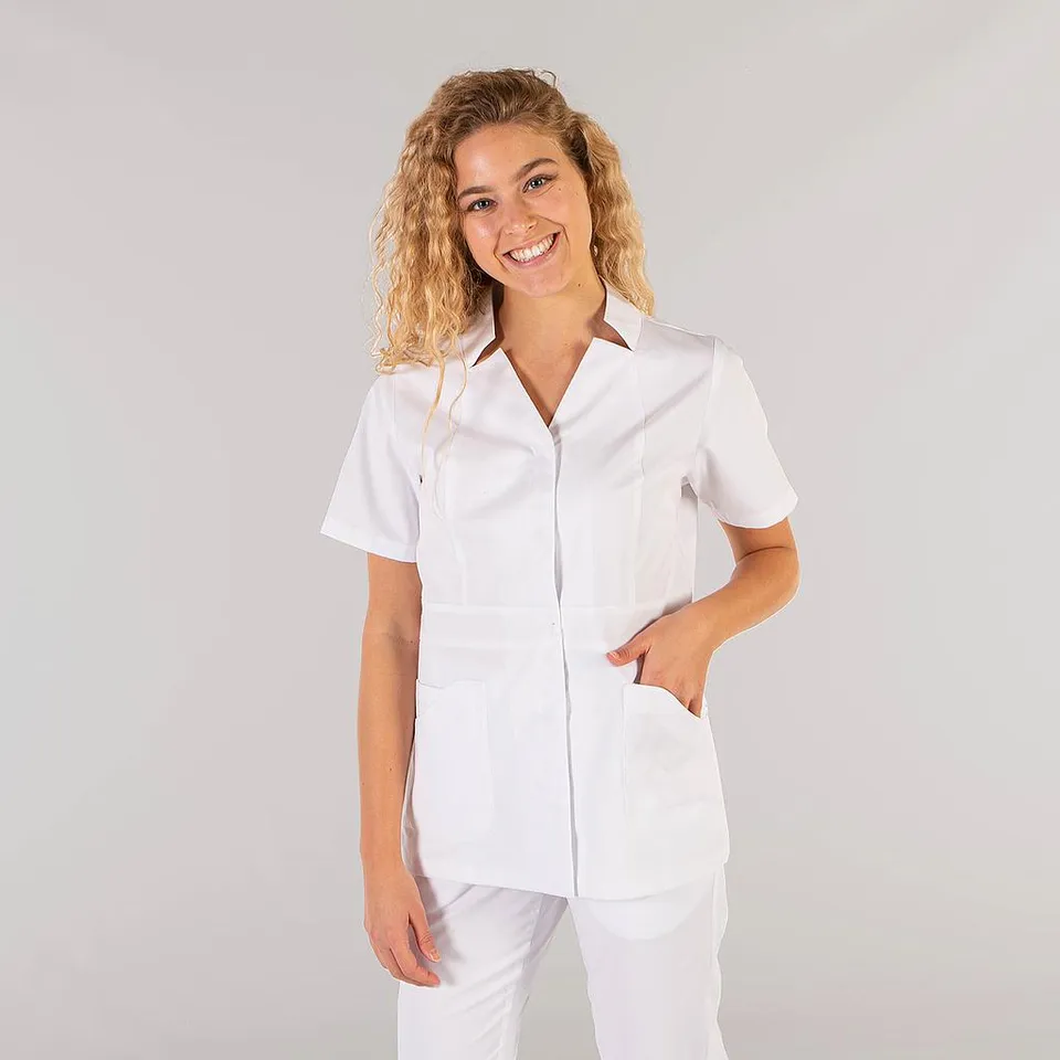 GARY'S Amanda blouse médicale femme blanche manches courtes