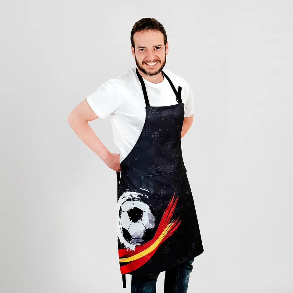 GARY'S Futbol tablier bavette gris 80x69 cm