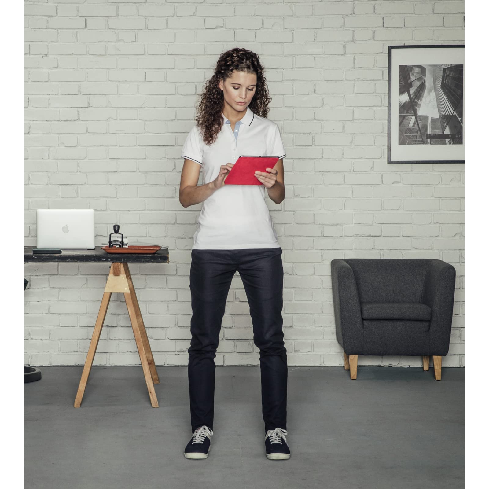 Würth MODYF Office Polo femme blanc XXL tissu jersey