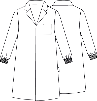 Gary's Enzo blouse médicale blanche unisexe manches longues