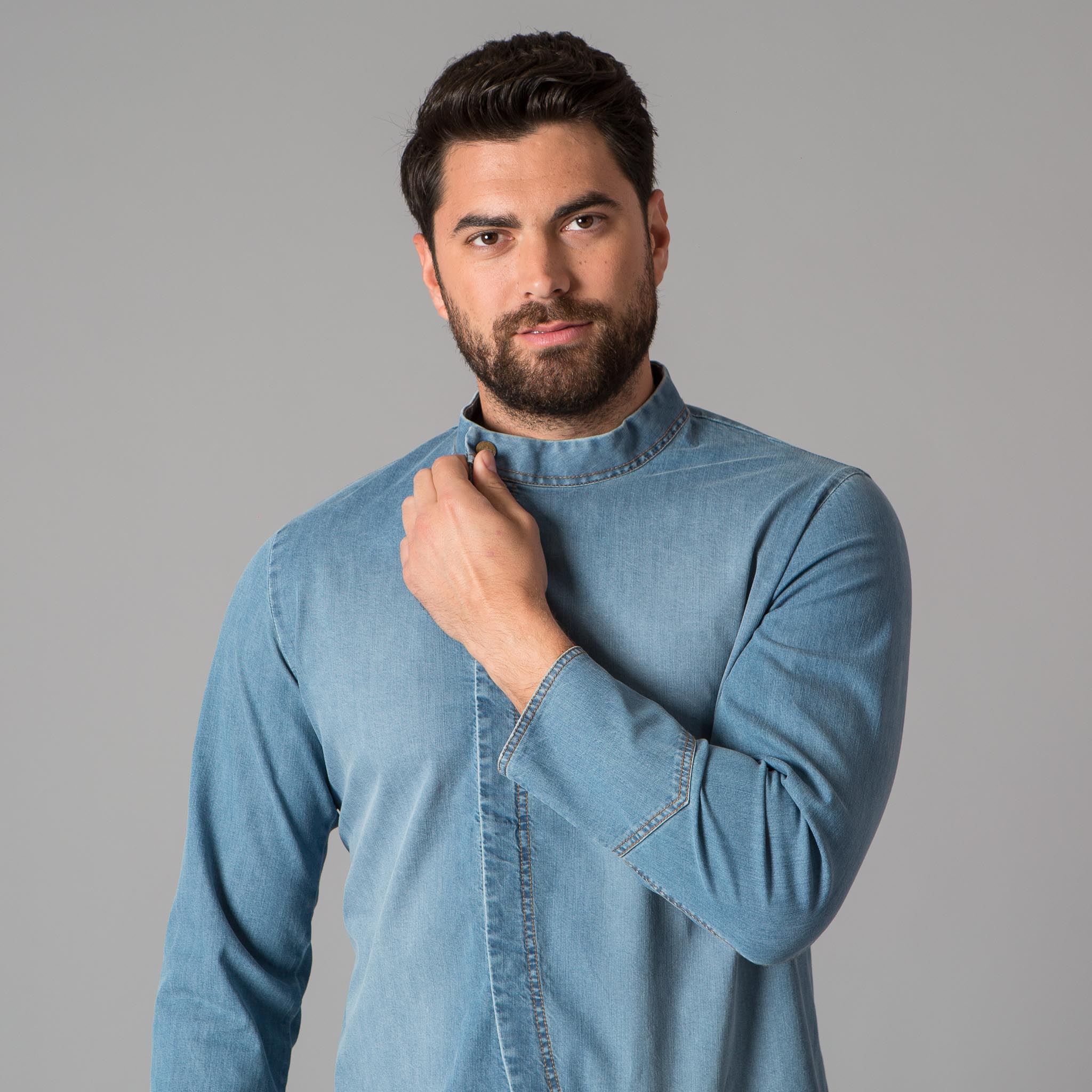 Gary's Chef Jackets Ventura veste cuisine jean bleu