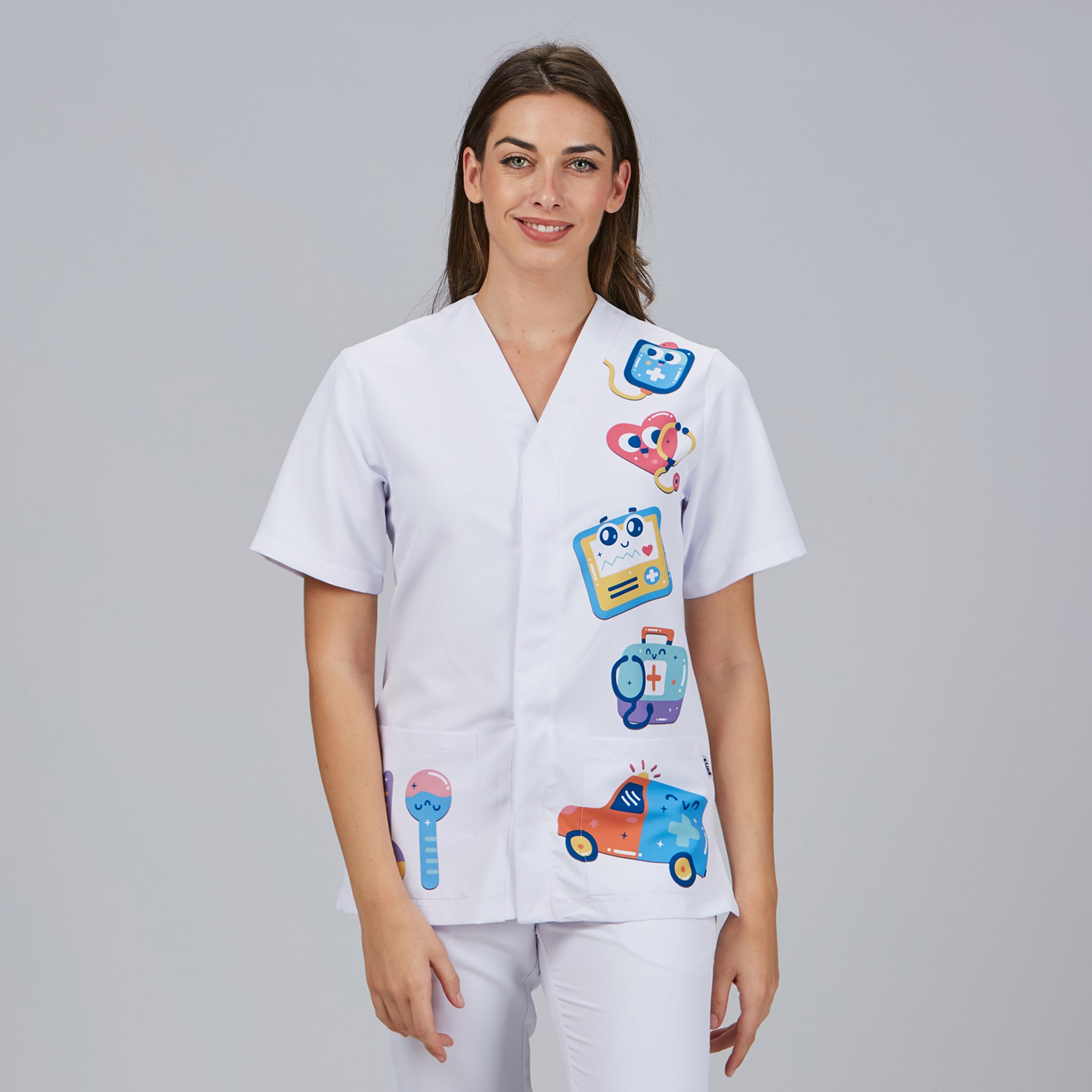 GARY'S Amaia blouse médicale microfibre col V imprimé Niños