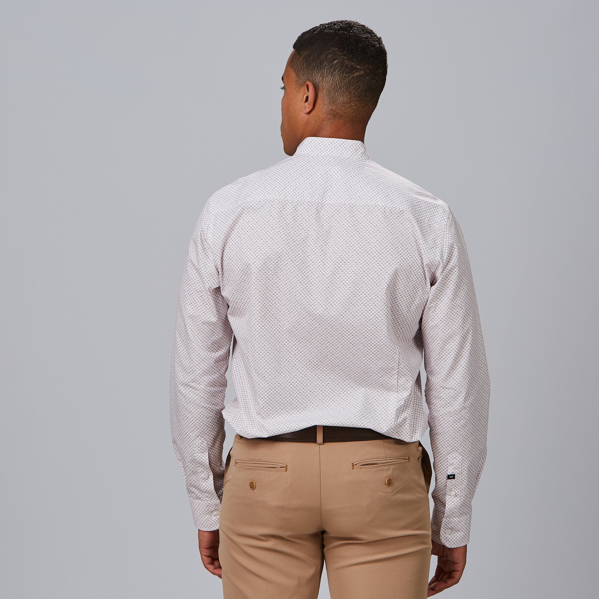 Gary's Vito chemise homme slim fit col mao drapeaux XS