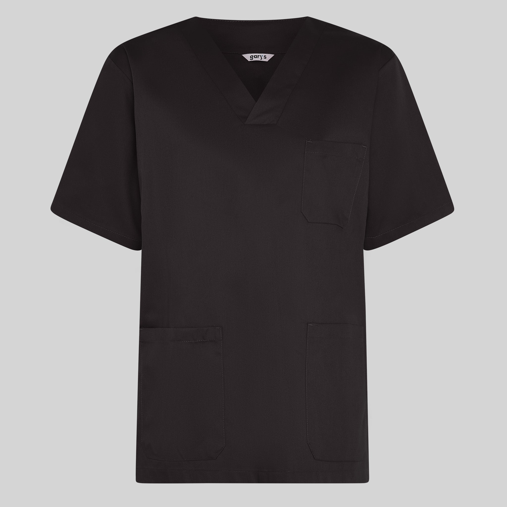GARY'S Blouse tunique médicale col V noire manches courtes