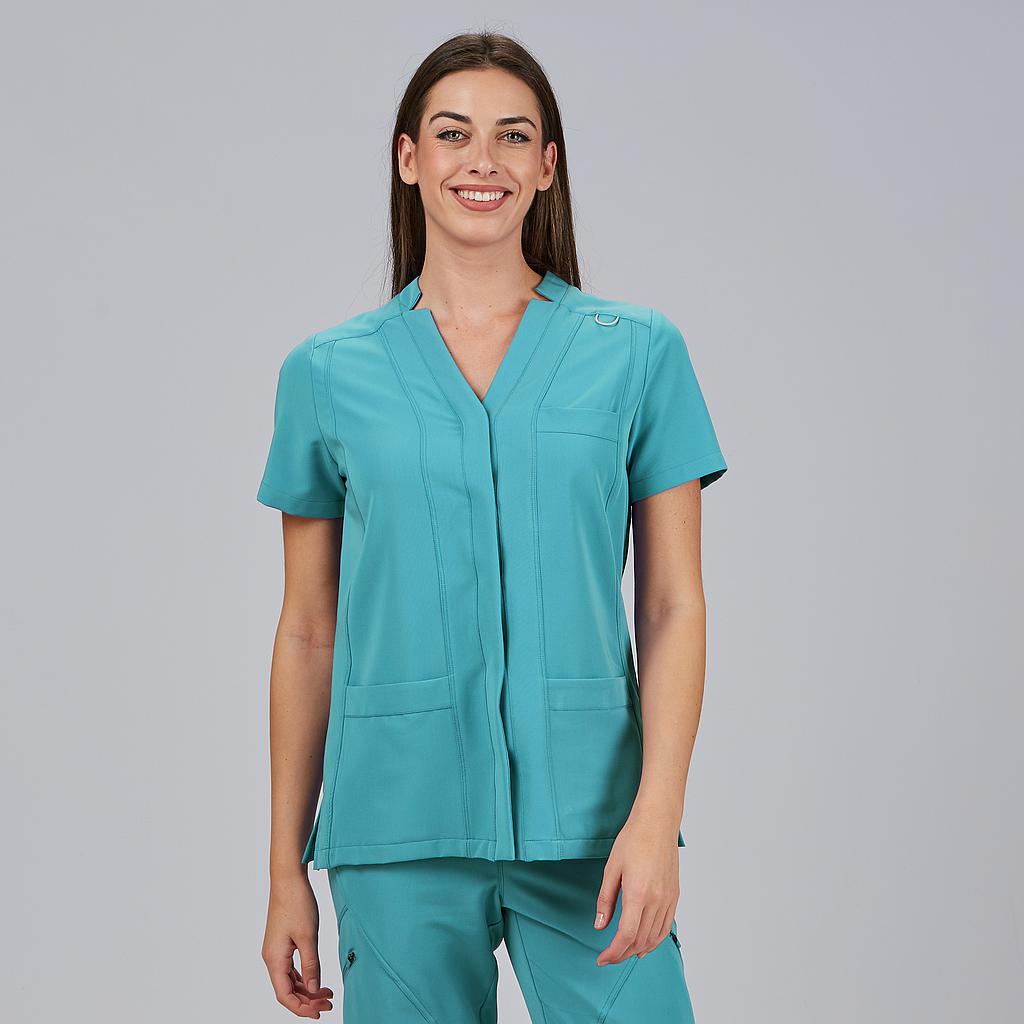 GARY'S Marla blouse médicale femme noire manches courtes