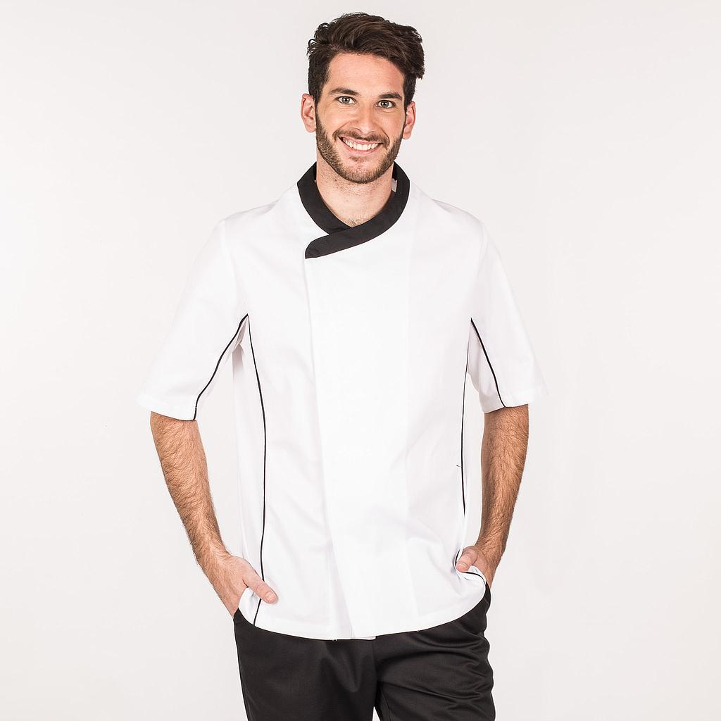 Gary's Perseo veste cuisinier homme blanche coton manches