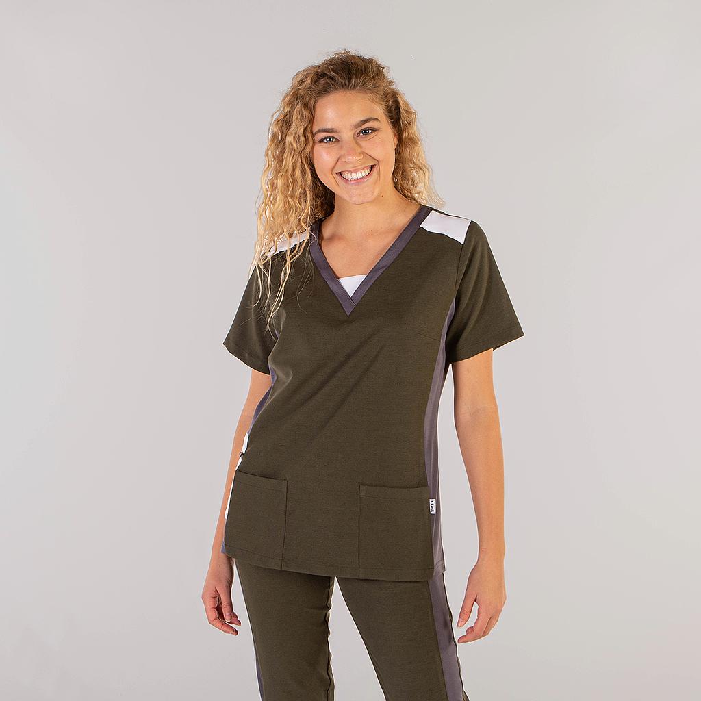 GARY'S Leticia blouse médicale femme gris perle stretch