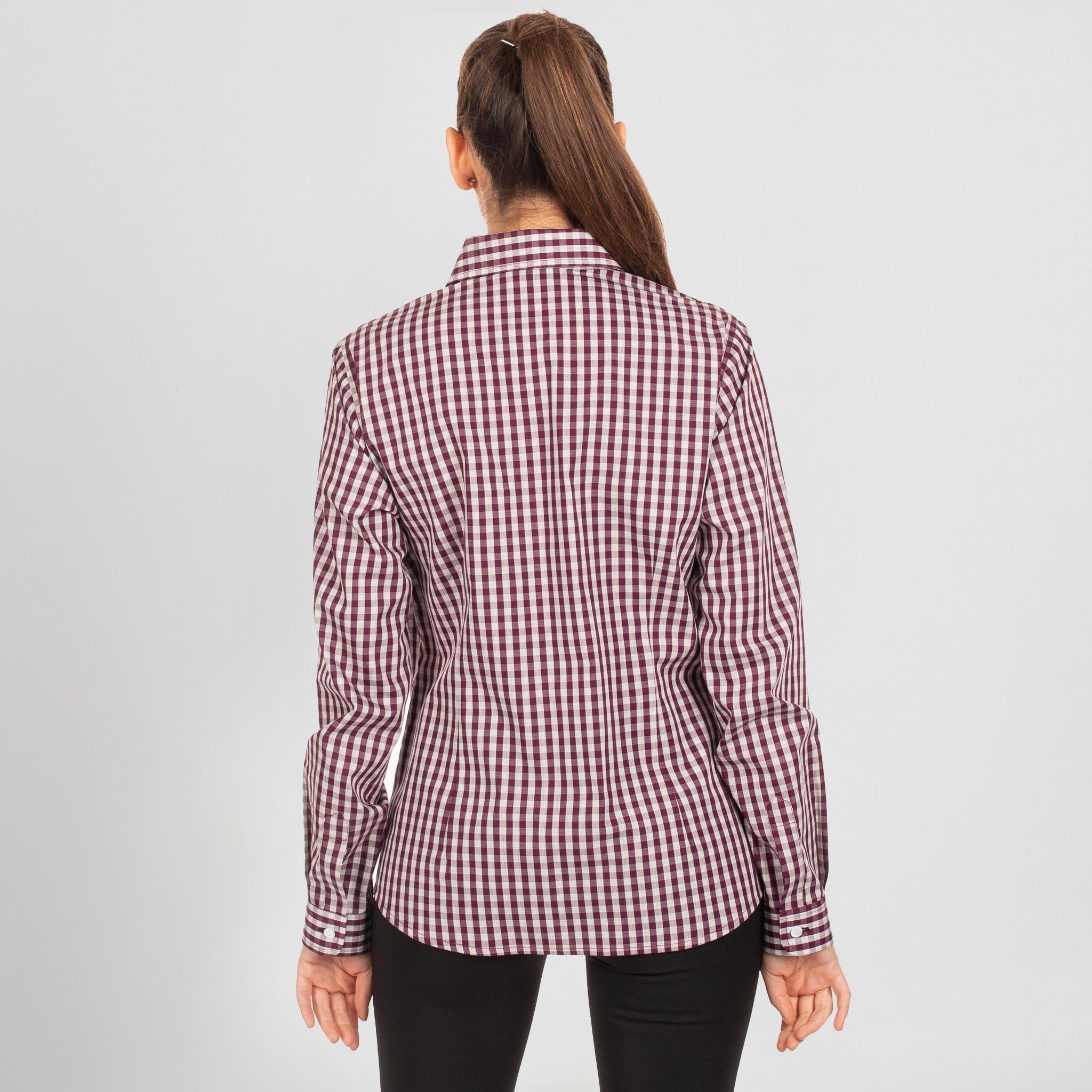 GARY'S Shirts Gilda chemise femme carreaux aubergine