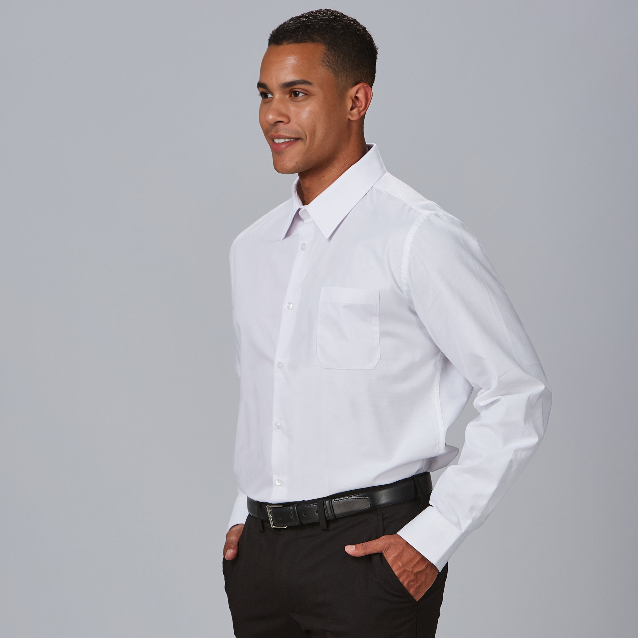 GARY'S chemise travail homme pop manche longue noir