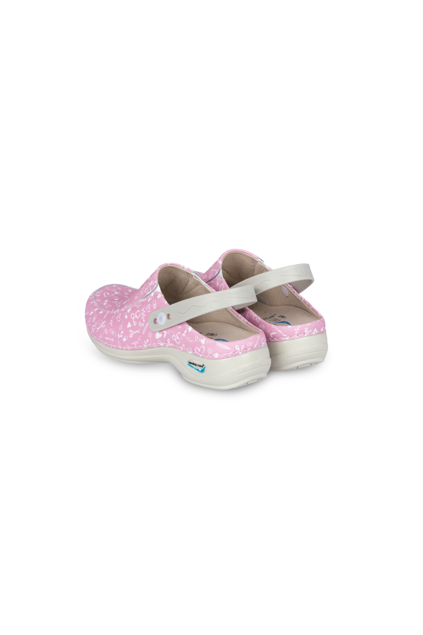 Enfermania Sweet Sabot Médical Cuir Lavable Rose Aqua