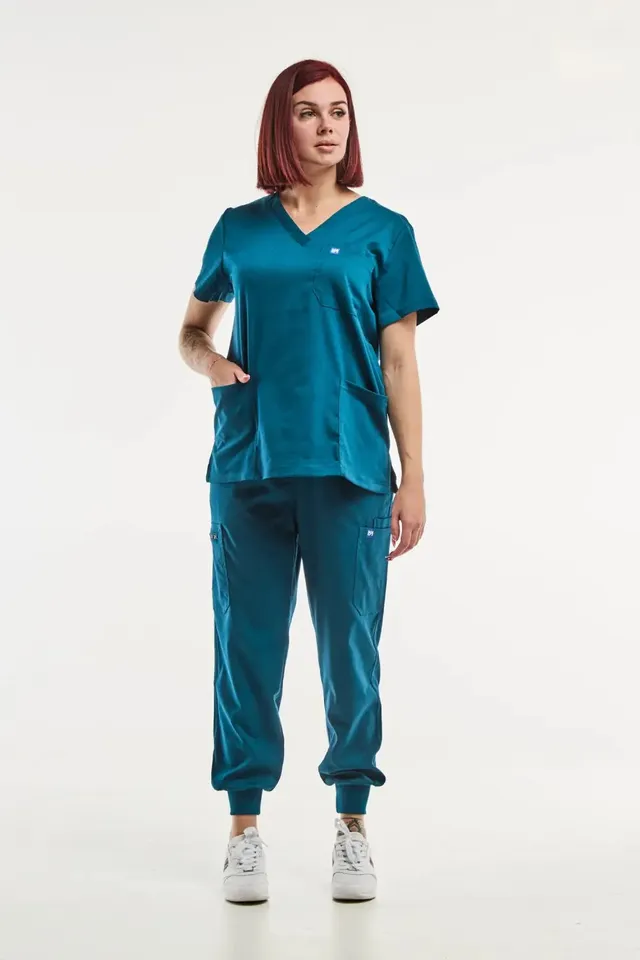 Aelin EMMA Vert Turquoise tenue médicale femme jogger
