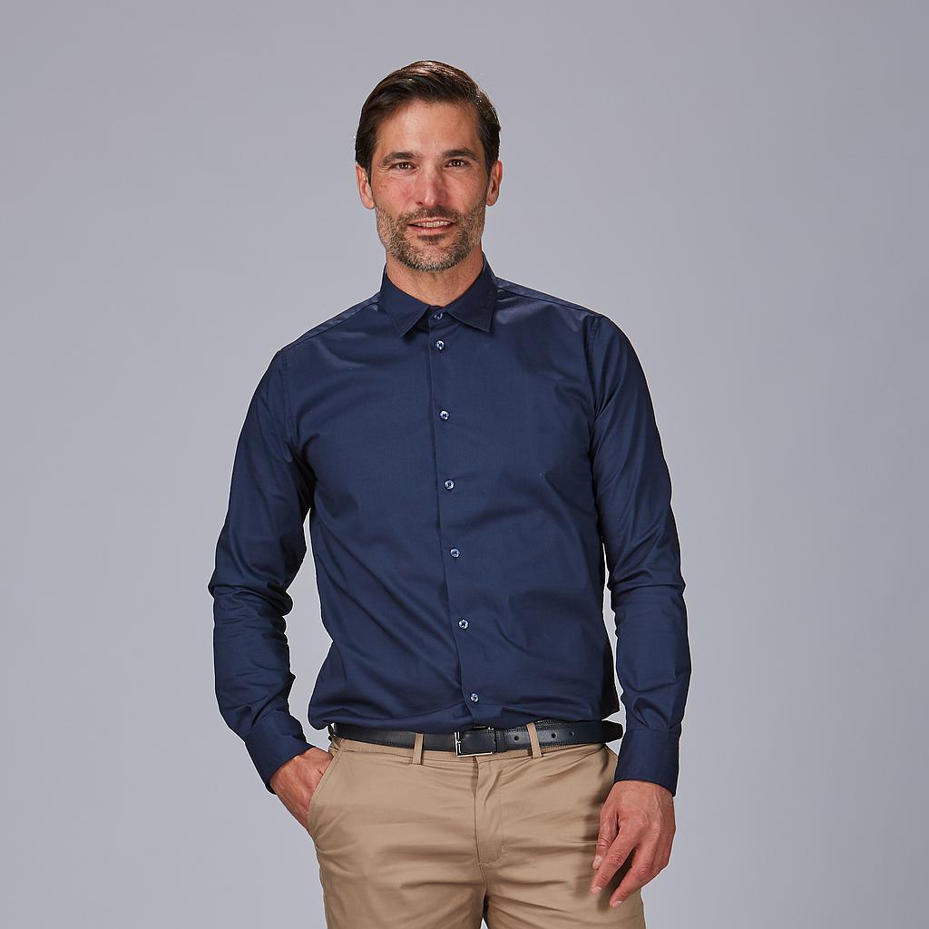 GARY'S Niccolo chemise homme slim marine coton stretch