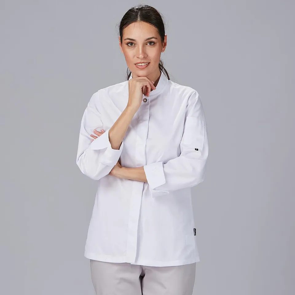 Gary's Varela veste cuisine femme noire manches longues