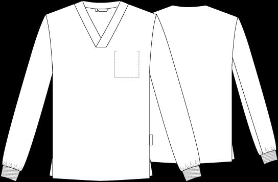 Gary's blouse médicale unisexe blanche manches longues