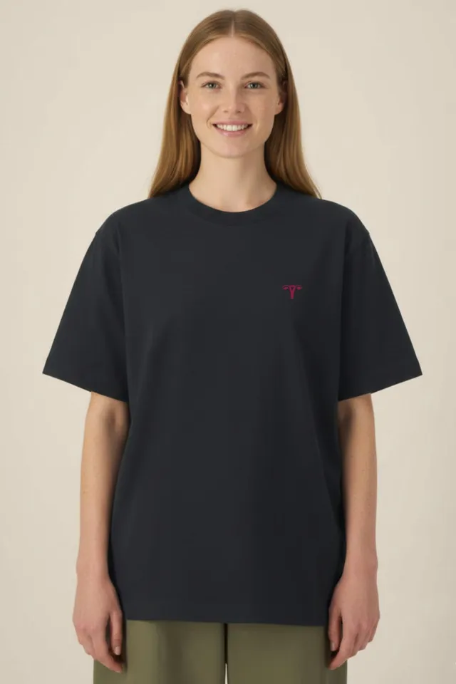 Aelin Slimfit New T-shirt médical gynécologie coton bio noir