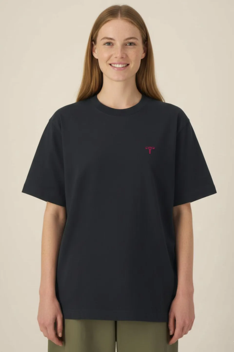 Aelin Slimfit New T-shirt médical gynécologie coton bio noir