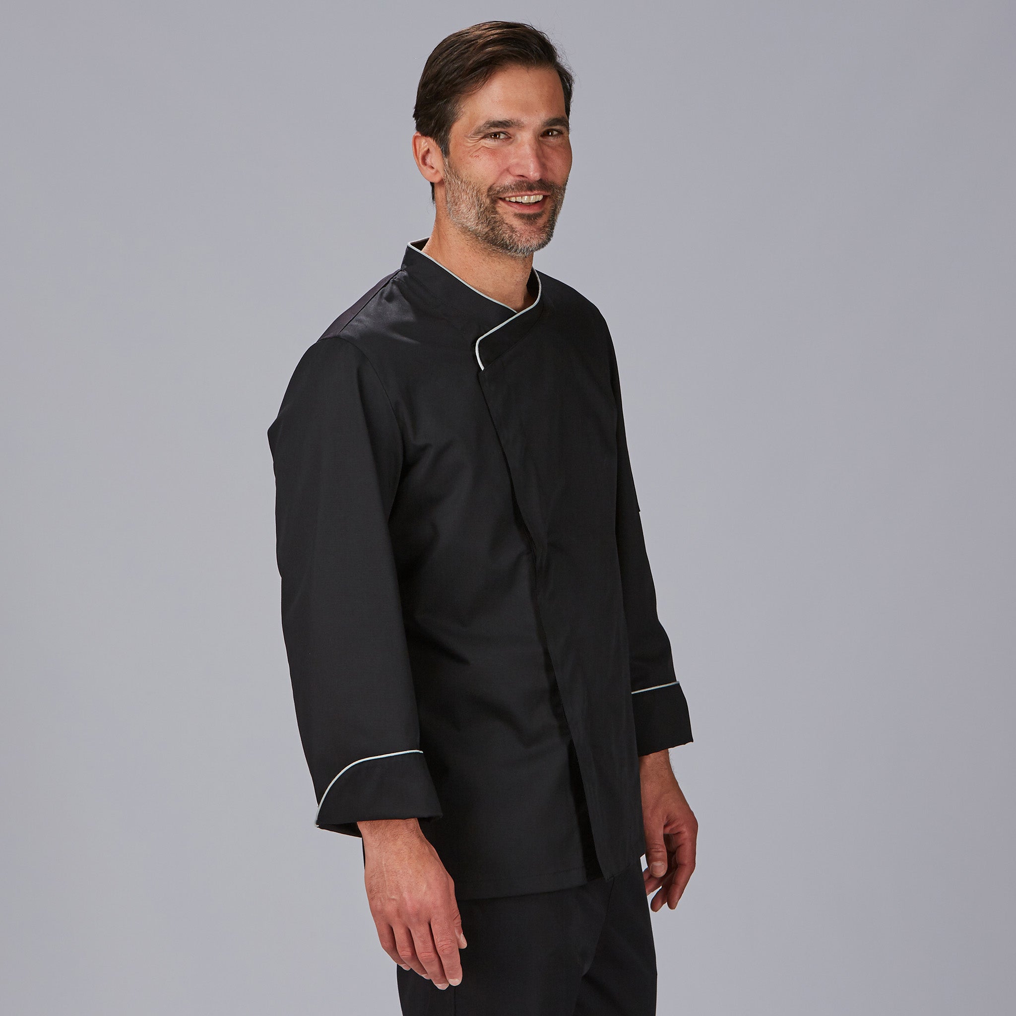 GARY'S Abad veste cuisine homme noire croisée respirante