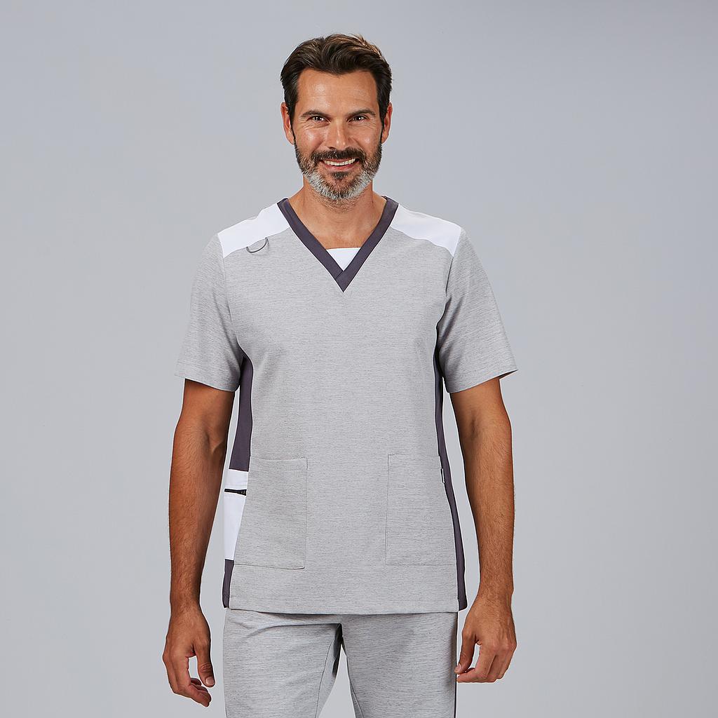 GARY'S Blouses Fidel blouse médicale homme gris perle stretch