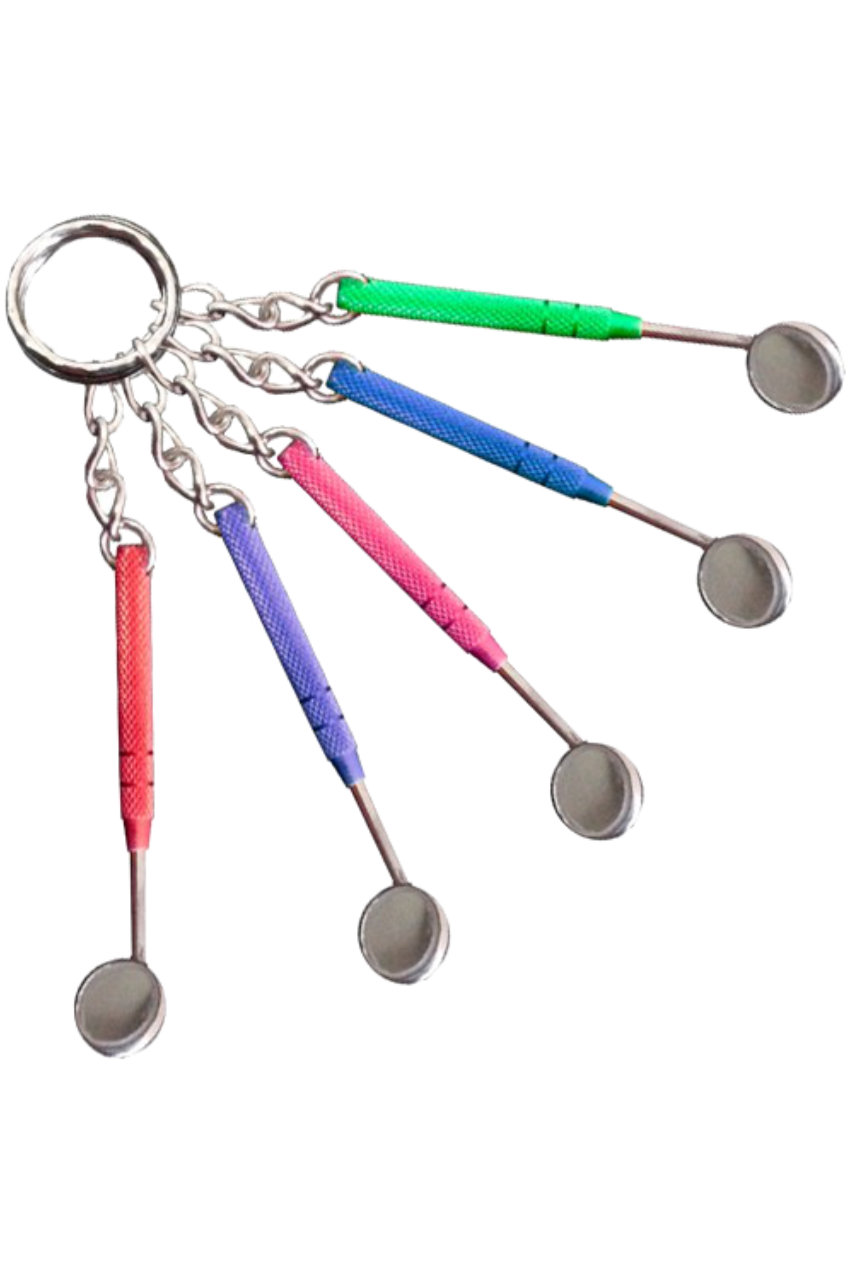 Enfermania Miroir Dentaire porte-clés métal rouge