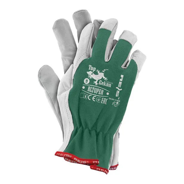 Reis Topgekon 7 gants de protection cuir vert taille 7