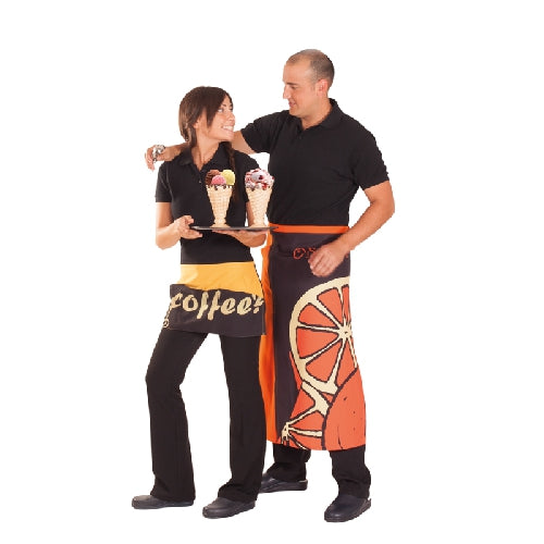 Gary's Orange tablier court imprimé 35x60