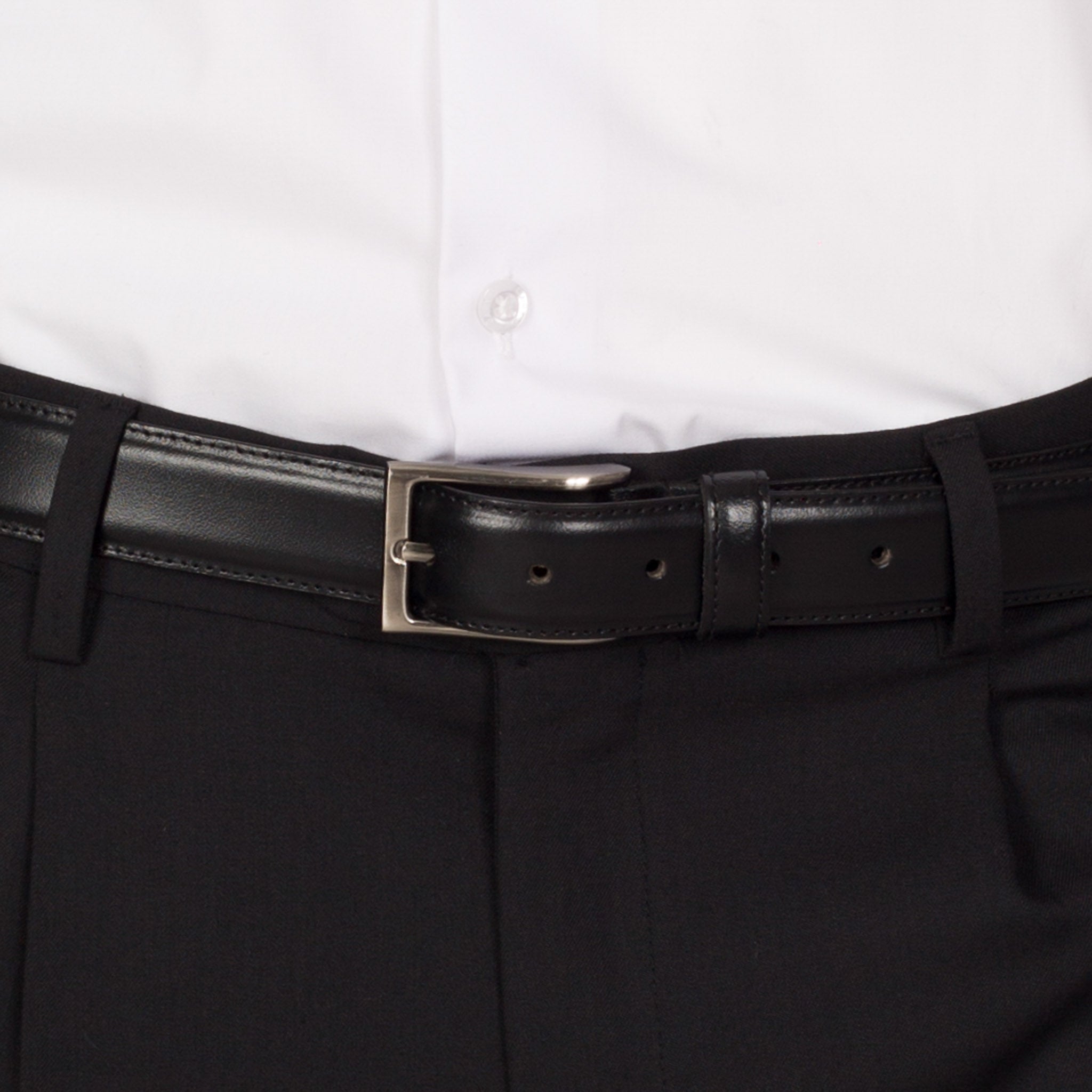 GARY'S Add-Ons Belt Leather ceinture cuir noir 90 cm