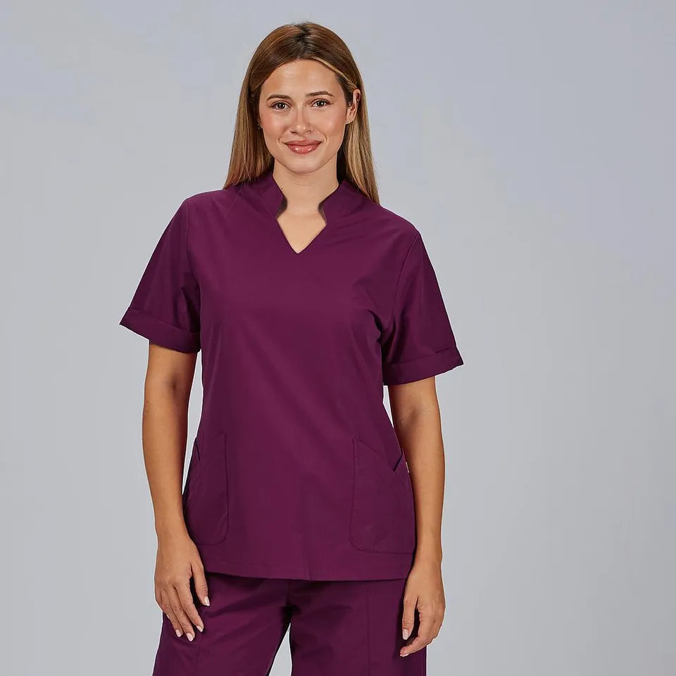 Gary's May blouse médicale noire manches courtes poche
