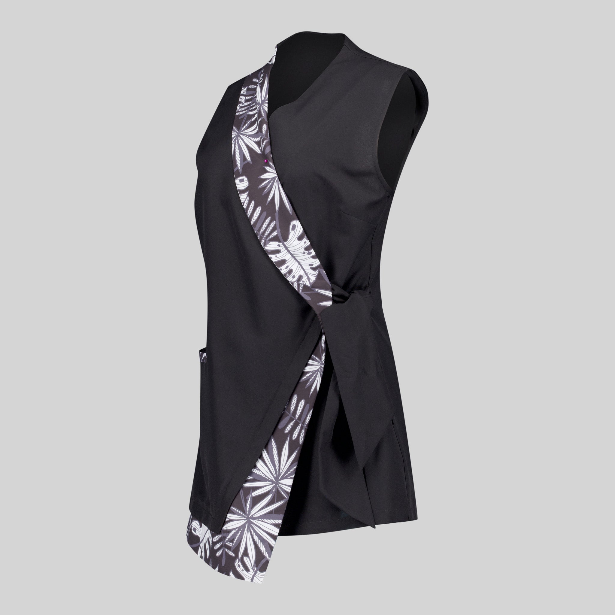 Gary's Ficus Blouse Femme Noir Col Smoking