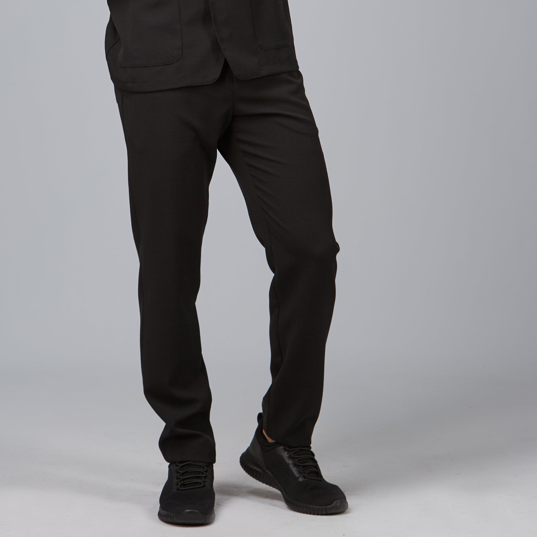 Gary's X.Linen pantalon médical noir unisexe élastique