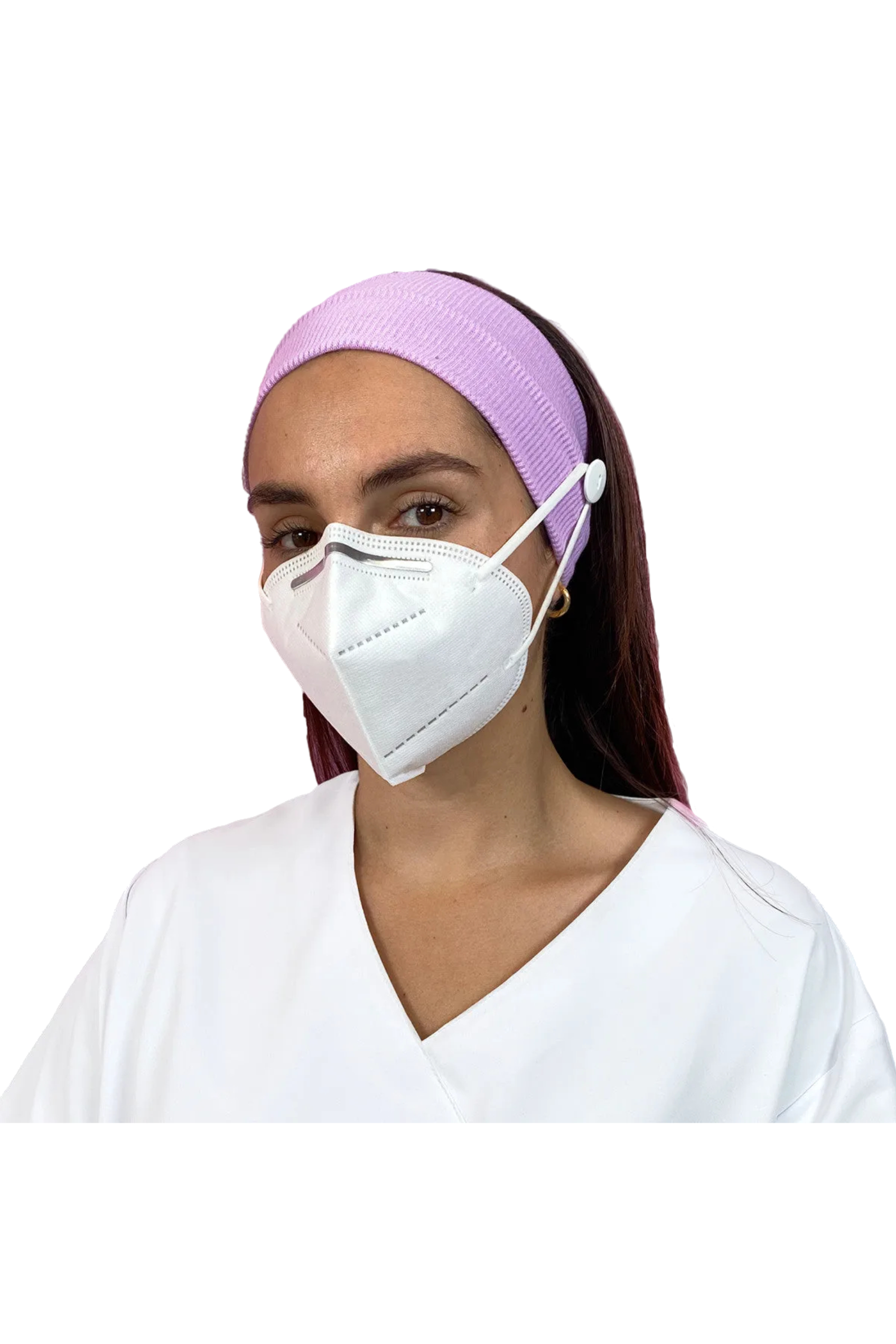 Enfermania Accesorios bandeau lavande boutons masque élastique
