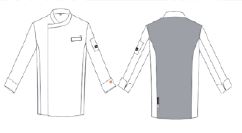 Gary's Chef Jackets Hermes veste cuisine homme blanche XS