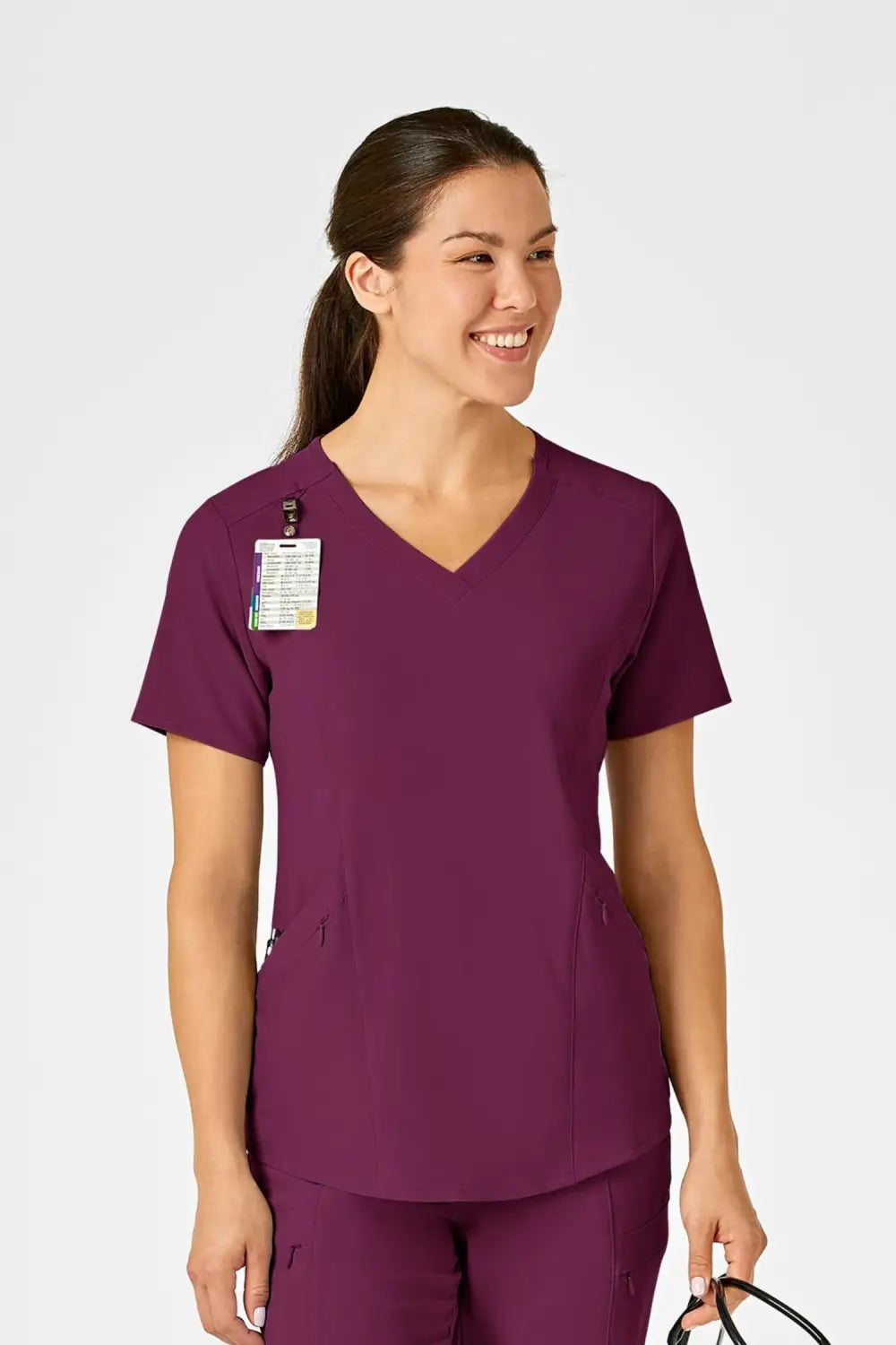 Aelin EMMA Renew Tunique médicale femme bordeaux 4 poches