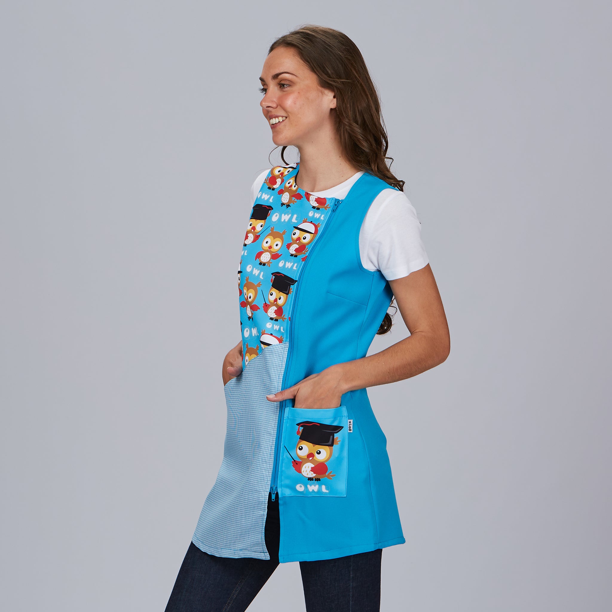 Gary's Buho blouse femme turquoise sans manches polyester