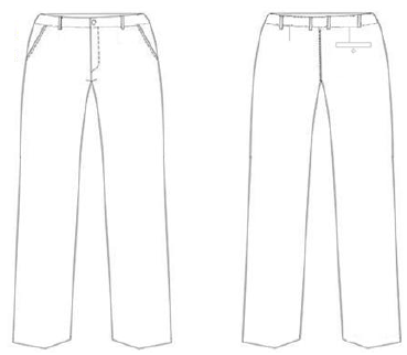GARY'S pantalon serveur noir microfibre déperlante