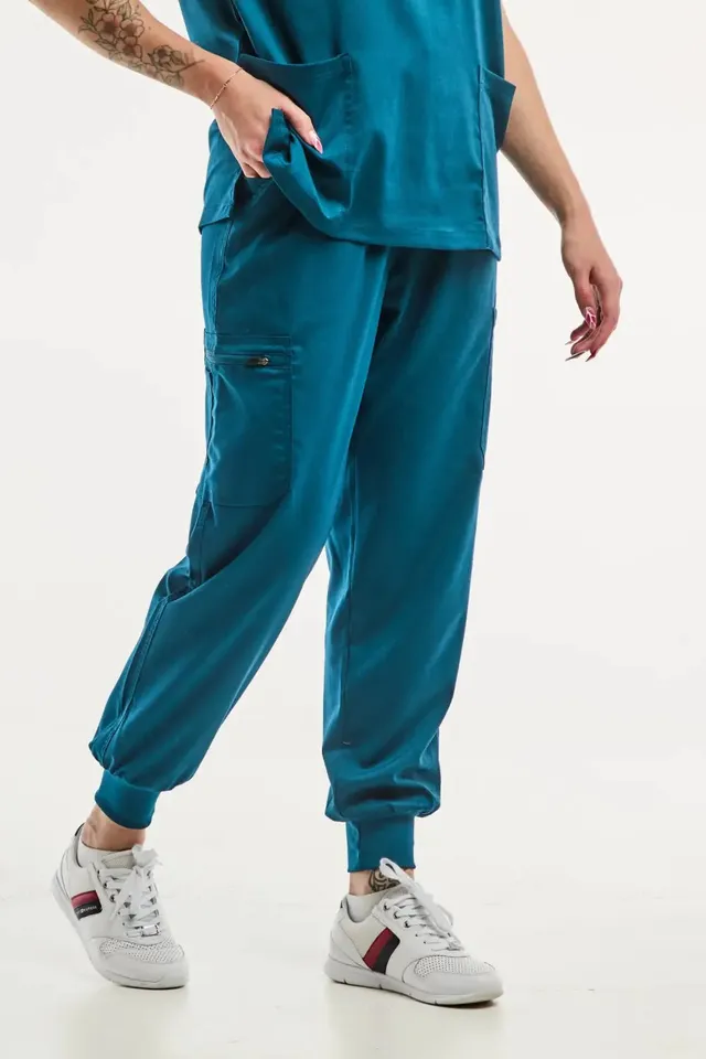 Aelin EMMA jogger pantalon médical vert turquoise