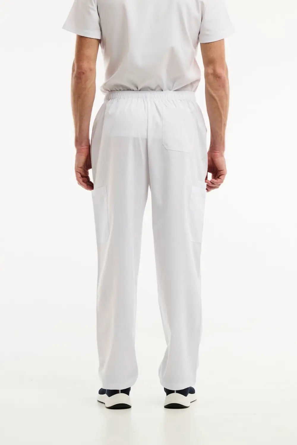 Aelin LUCA Pantalon médical homme blanc stretch