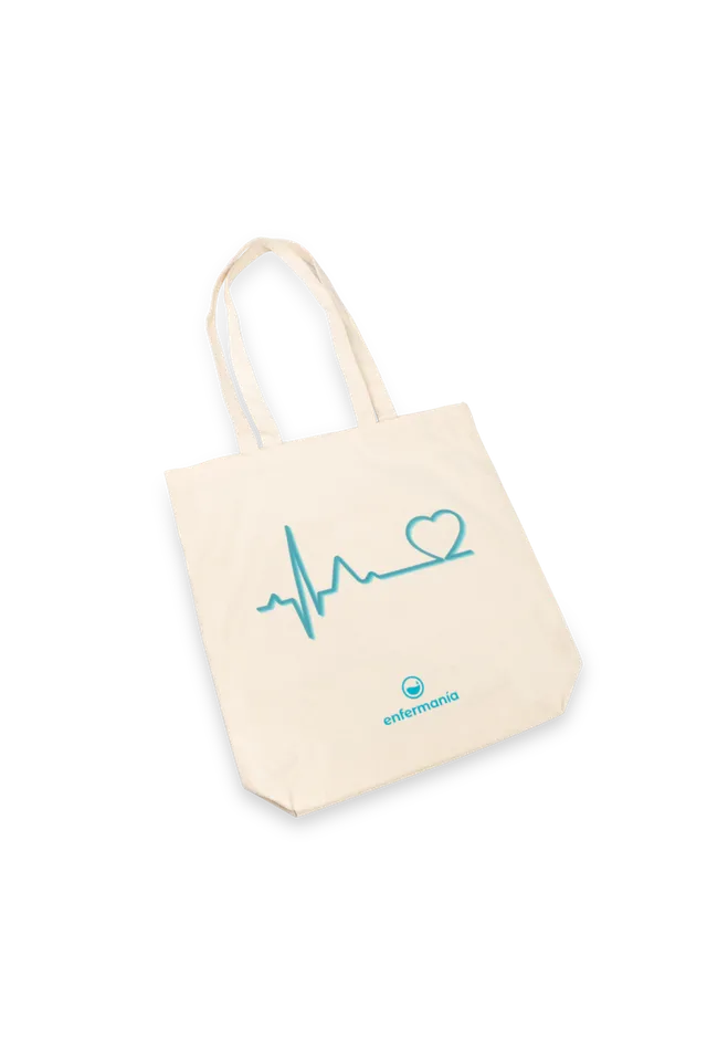 Enfermania Bolsas Tote bag coton beige 37x42 cm