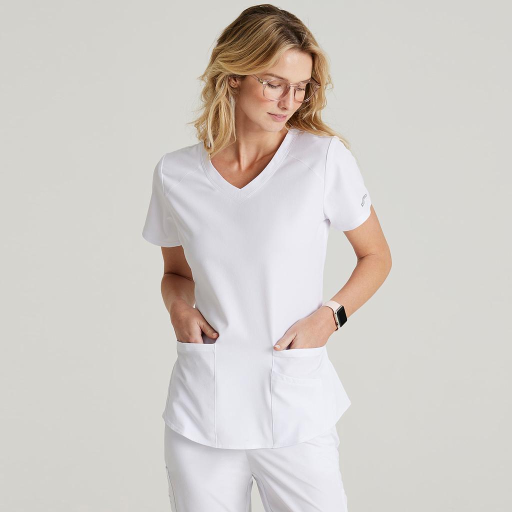 Gary's Breeze by Barco blouse médicale blanc stretch