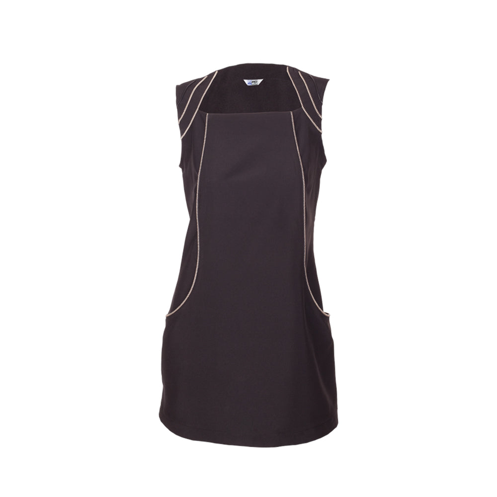 Gary's America Robe Femme Noir Robe Travail Sans Manches