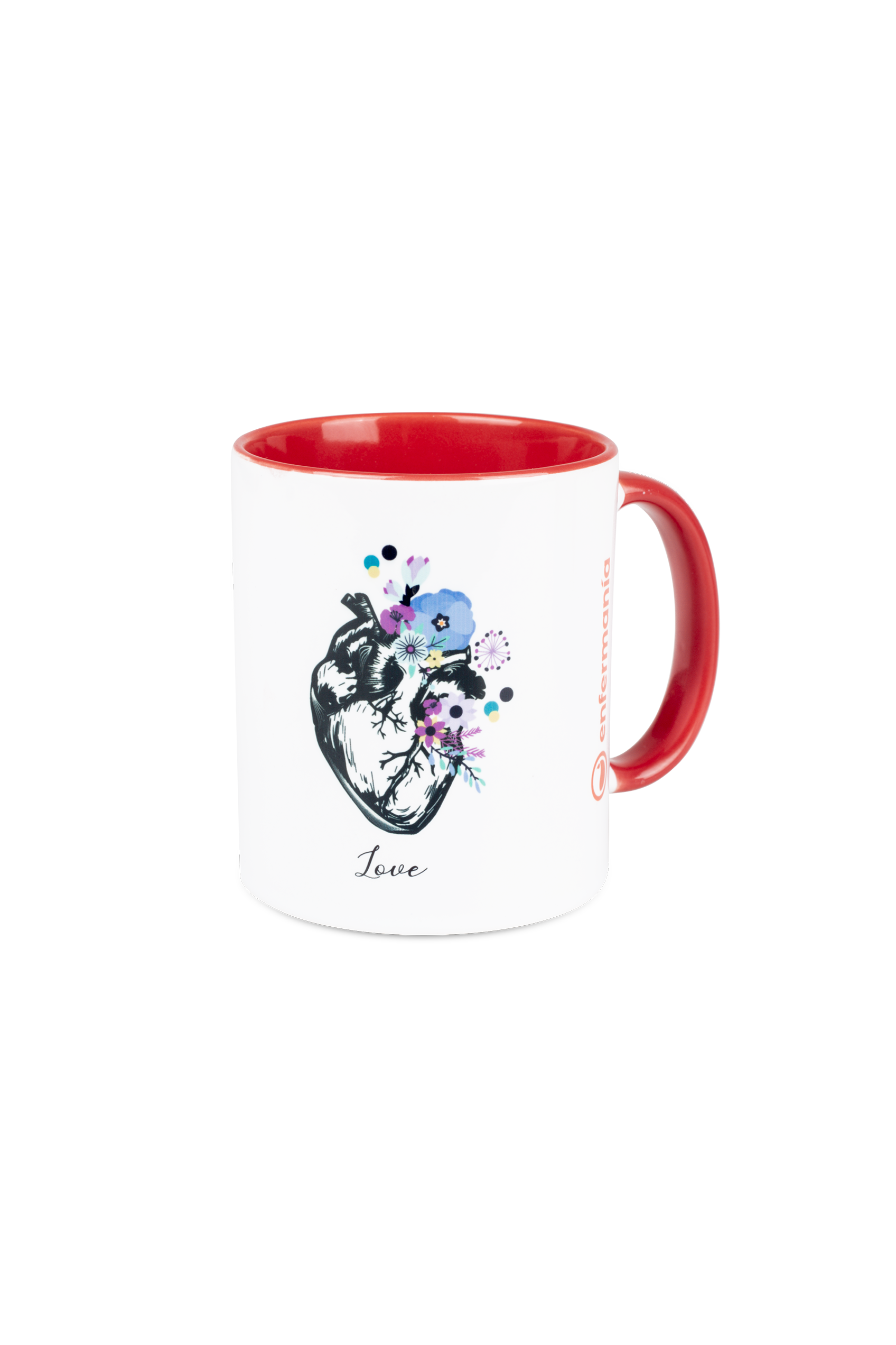 Enfermania Cœur tasse céramique rouge 350 ml