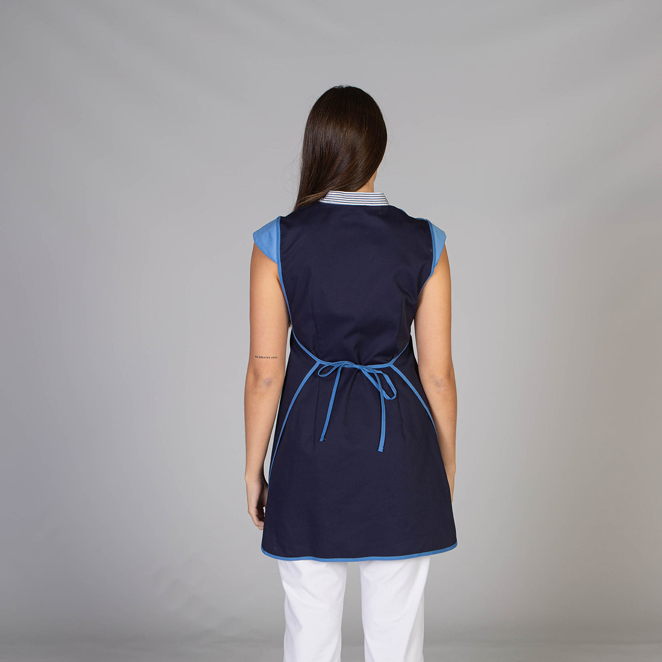 GARY'S Estela chasuble travail femme marine twill coton