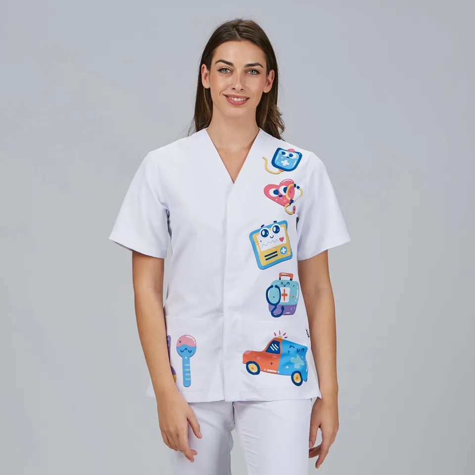 GARY'S Amaia blouse médicale microfibre col V imprimé Niños