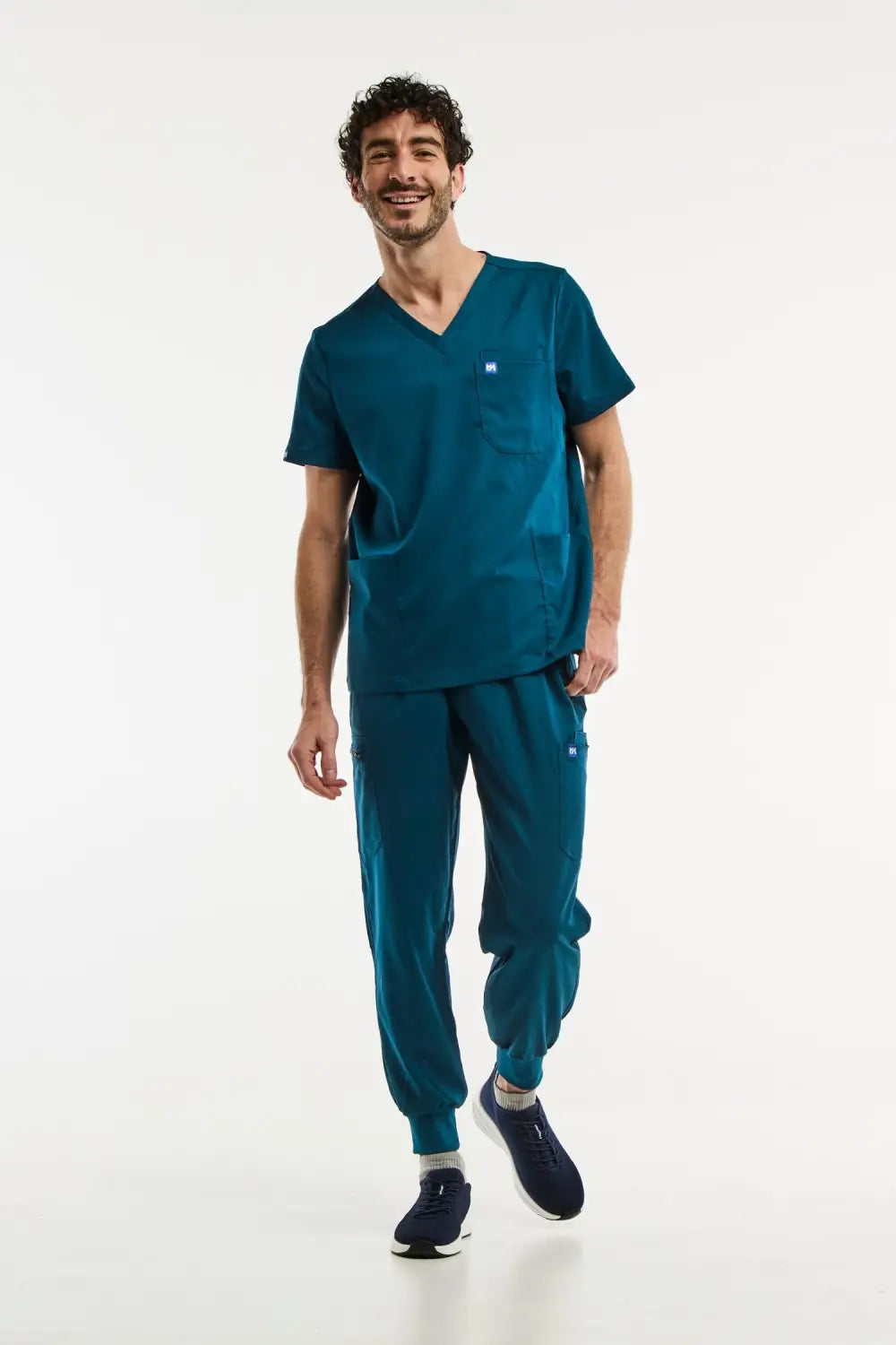 Aelin LUCA tenue médicale homme vert turquoise stretch