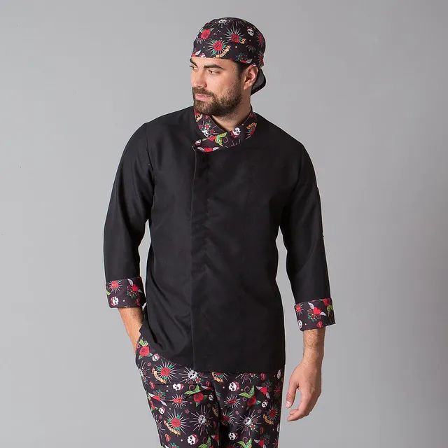 GARY'S Ayala veste de cuisine unisexe microfibre coco skull YL