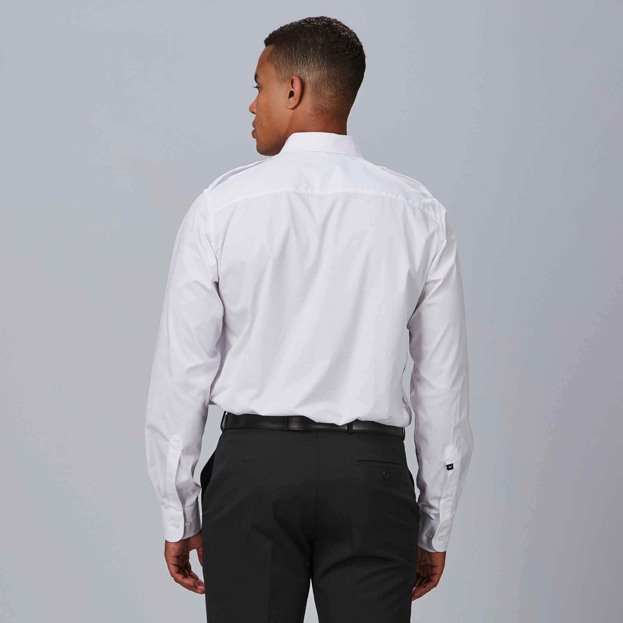 Gary's chemise unisexe blanche épaulettes ML