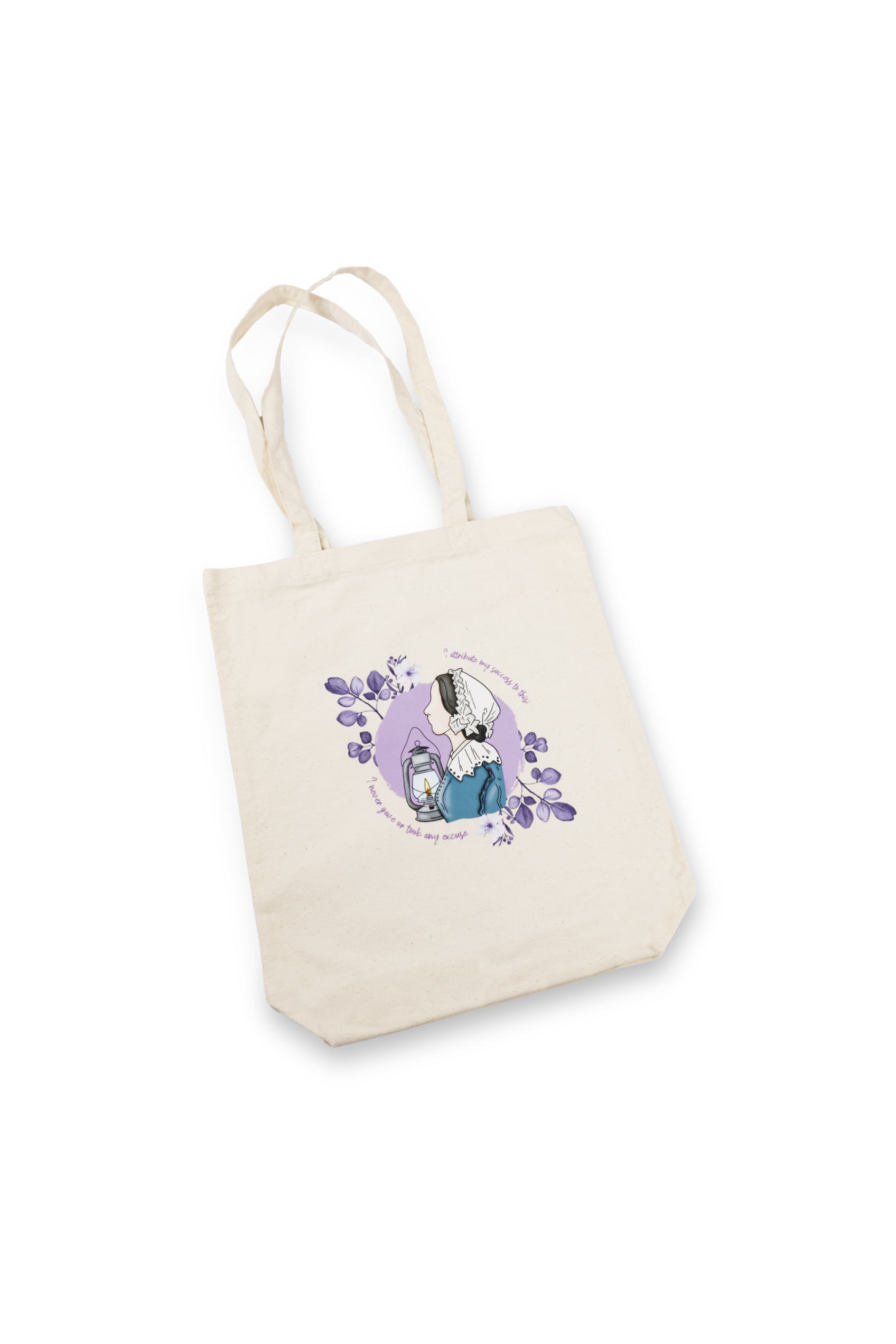 Enfermania Nightingale tote bag coton 37x42 cm beige
