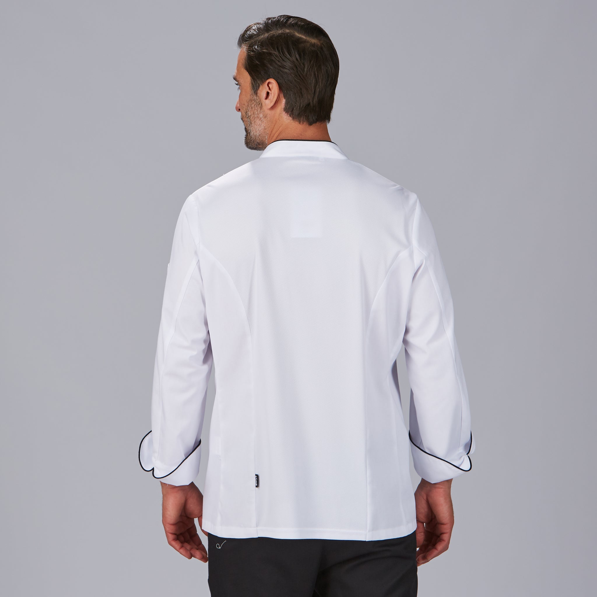 GARY'S Abad veste cuisine homme noire croisée respirante