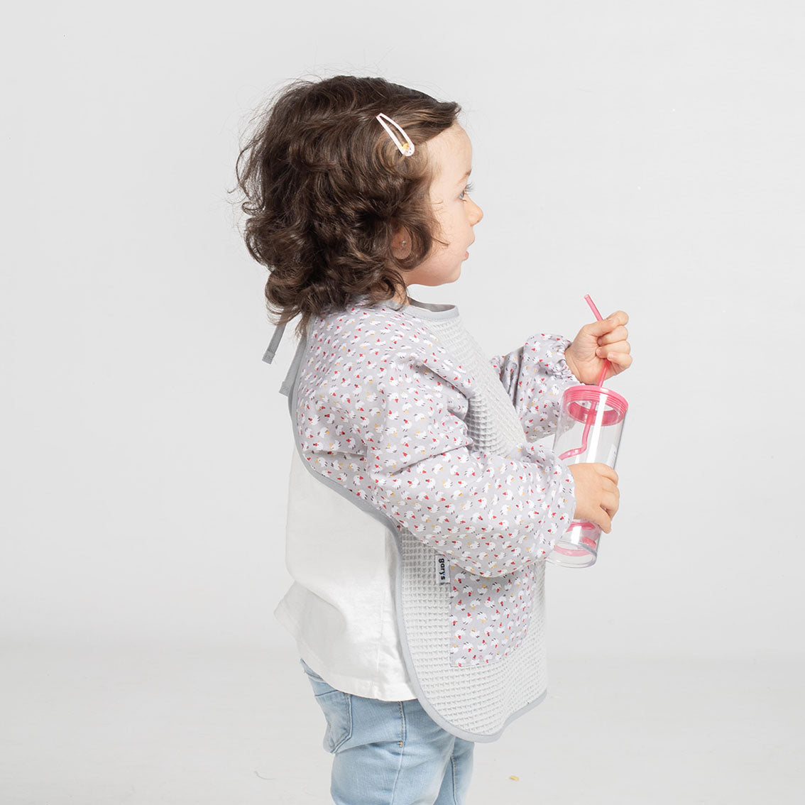 Gary's Polluelo Tablier Enfant Gris Perla Coton