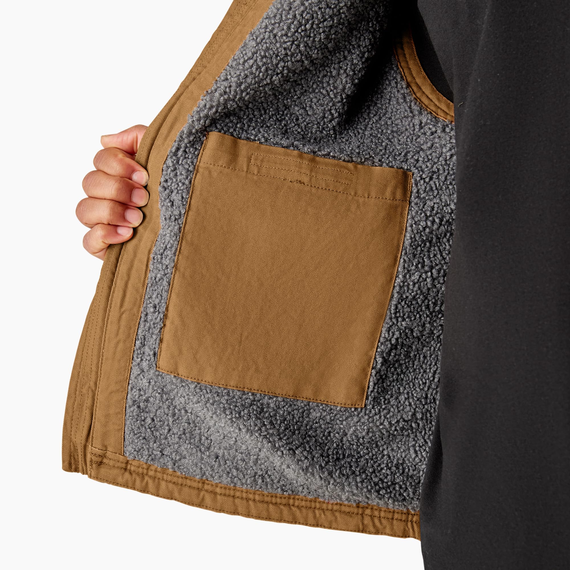 Dickies Duck gilet travail doublé sherpa brun duck XL
