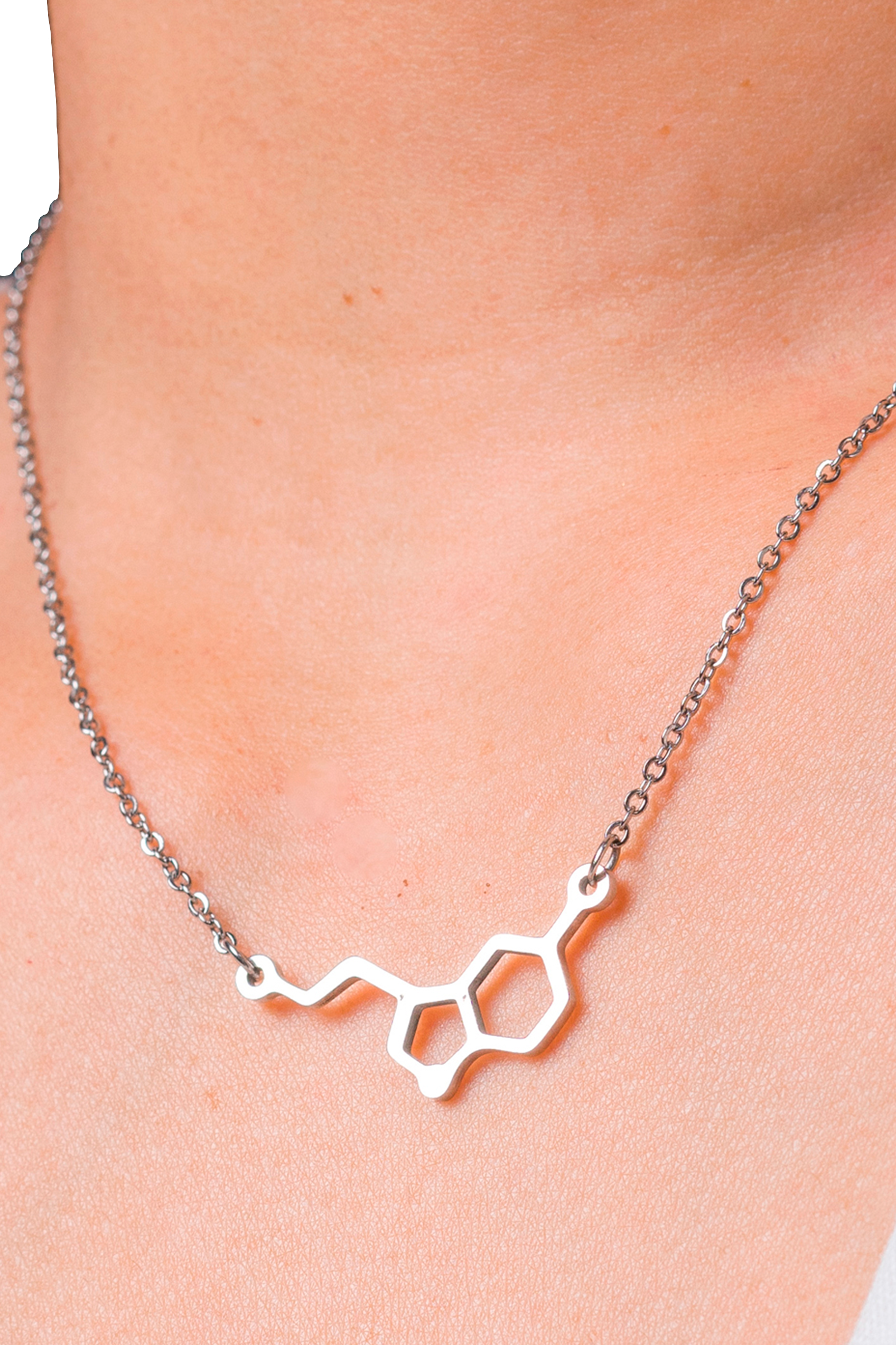 Enfermania collier sérotonine acier argenté 40 cm